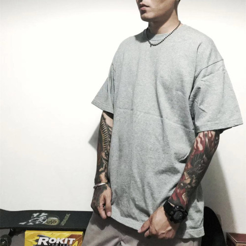 bboy街舞hiphop西海岸popping打底oldschool重磅大碼純色短袖t