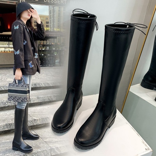 長筒靴女過膝大碼粗腿長靴胖mm胖腿不掉筒女靴子加肥胖妹妹40一43