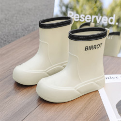 網紅女款防水雨靴加絨保暖四季通用戶外防滑雨靴成人廚房通勤膠鞋