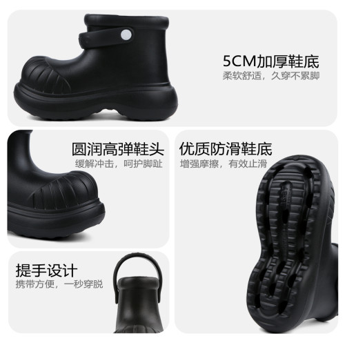 細細條 成人雨靴女四季通用時尚外穿防水雨鞋防滑高級感可愛水鞋