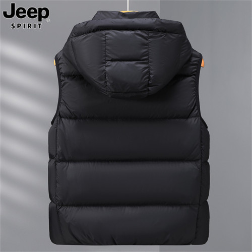 JEEP SPIRIT吉普黑金羽絨馬甲男士白鴨絨坎肩背心加絨加厚外套男