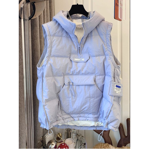 特大碼300斤連帽美式馬甲棉服男女冬ins無袖坎肩情侶外套羽絨背心 特大碼300斤連帽美式馬甲棉服男女冬ins無袖坎肩情侶外套羽絨背心