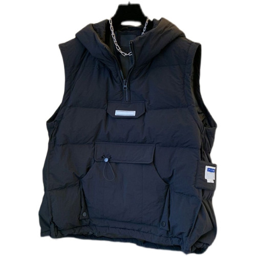 特大碼300斤連帽美式馬甲棉服男女冬ins無袖坎肩情侶外套羽絨背心 特大碼300斤連帽美式馬甲棉服男女冬ins無袖坎肩情侶外套羽絨背心