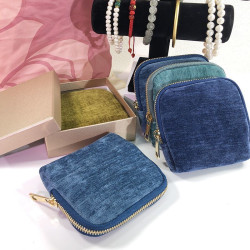 同款鬍彥斌首飾包高檔精緻首飾可攜式多層拉鍊手串項鍊包手鐲收納袋