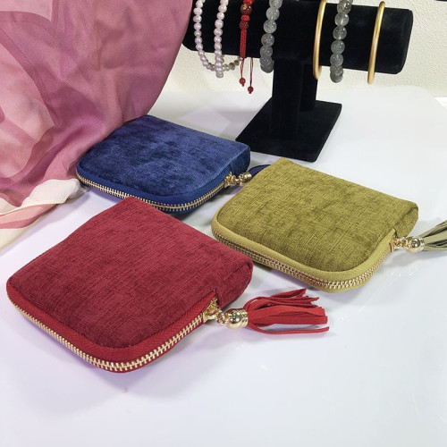 同款鬍彥斌首飾包高檔精緻首飾可攜式多層拉鍊手串項鍊包手鐲收納袋