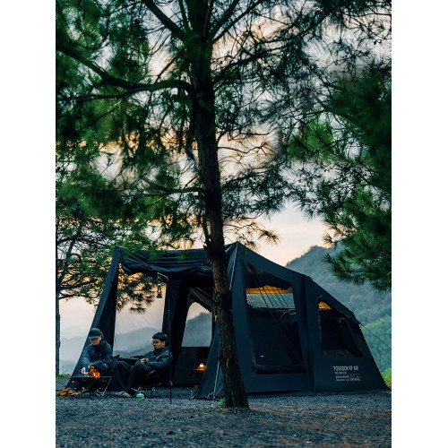 春山蓬萊4P庇護所充氣帳篷地堡一室一廳戶外露營BC防雨過夜天窗