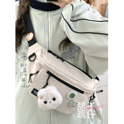 鬍子雞仔輕便斜後後背包男復古運動風騎行小包女學生休閒百搭潮流胸包