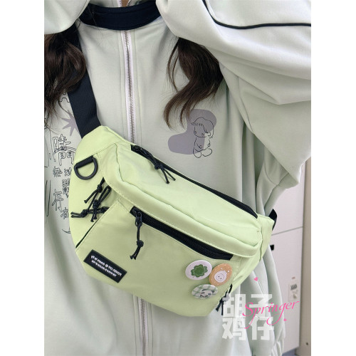 鬍子雞仔輕便斜後後背包男復古運動風騎行小包女學生休閒百搭潮流胸包