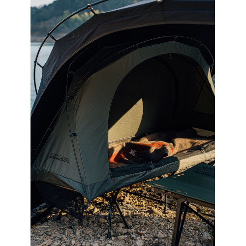 春山蓬萊單人帳蓬袋鼠田螺帳戶外徒步庇護所離地棉布外帳行軍床帳 春山蓬萊單人帳蓬袋鼠田螺帳戶外徒步庇護所離地棉布外帳行軍床帳