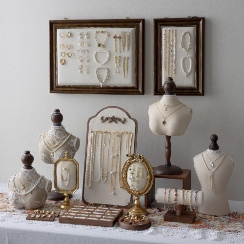 套裝首飾陳列人像模特項鍊耳環手串展示相框架子擺攤店鋪櫃台道具