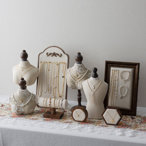 套裝首飾陳列人像模特項鍊耳環手串展示相框架子擺攤店鋪櫃台道具