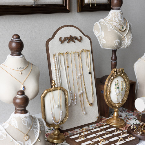 套裝首飾陳列人像模特項鍊耳環手串展示相框架子擺攤店鋪櫃台道具