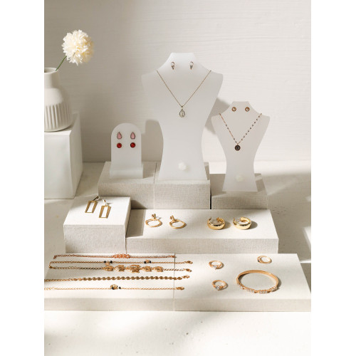 首飾展示架陳列架耳環戒指手串手鏈展示架麻布展示盤飾品拍攝道具