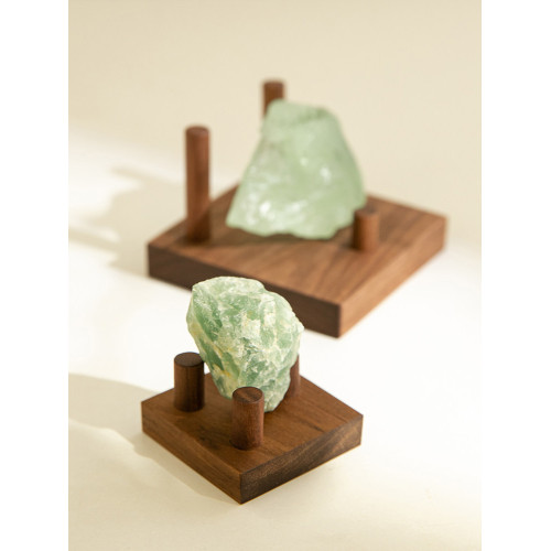 創意胡桃木展示架水晶托原石奇石礦石底座玉石托文玩底座首飾架