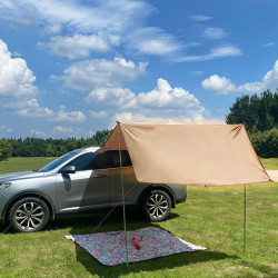 遊車邊天幕戶外露營車邊帳塗銀天幕車尾帳篷車用遮陽棚防雨棚