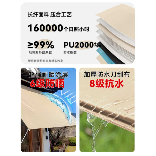 天幕防曬遮陽布露台庭院陽台防雨布雨棚戶外遮雨防水布隔熱帳篷布