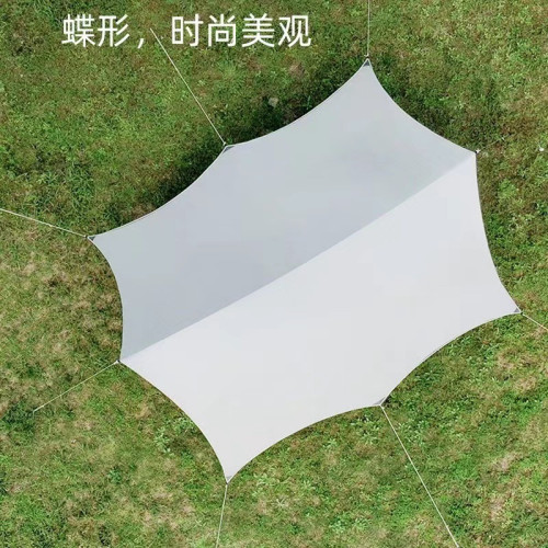 戶外免搭天幕帳篷露營旅遊野炊裝備加厚防曬防水八角黑膠塗銀 戶外免搭天幕帳篷露營旅遊野炊裝備加厚防曬防水八角黑膠塗銀