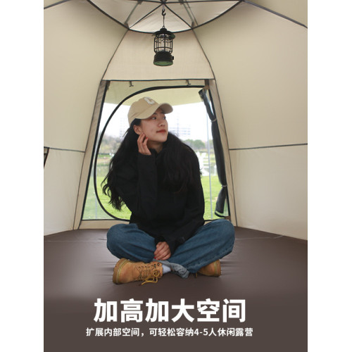 帳篷戶外野營過夜折曡可攜式加厚防雨露營裝備全套全自動室內公園