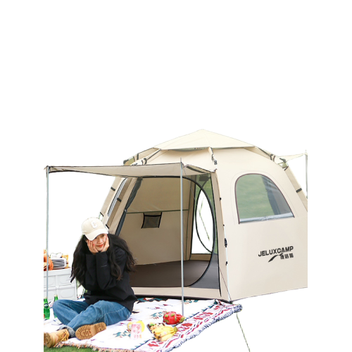 帳篷戶外野營過夜折曡可攜式加厚防雨露營裝備全套全自動室內公園