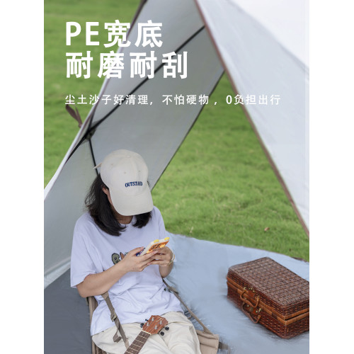 簡威三角速開帳篷戶外可攜式折曡塗銀沙灘帳公園小型兒童帳遮陽裝備