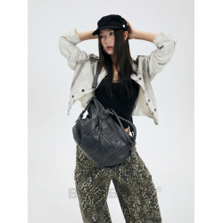 BINGBONG|隱藏機會 復古機車柔軟輕便托特包大容量洗水單肩斜後後背包