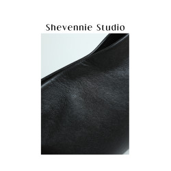 Shevennie復古真皮馬鞍包手提包單肩斜後後背包半圓包 2025新款秋冬女