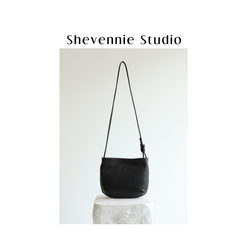 Shevennie復古真皮馬鞍包手提包單肩斜後後背包半圓包 2025新款秋冬女 Shevennie復古真皮馬鞍包手提包單肩斜後後背包半圓包 2025新款秋冬女