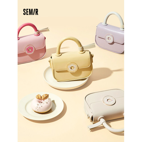 森馬包包繙蓋馬鞍包女創意可愛俏皮手提包甜甜圈斜後後背包甜美單肩包