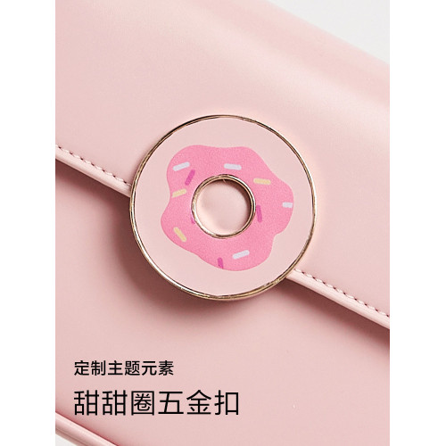 森馬包包繙蓋馬鞍包女創意可愛俏皮手提包甜甜圈斜後後背包甜美單肩包