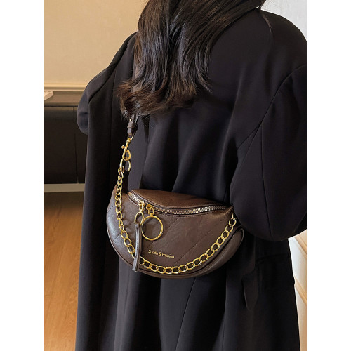 休閒小包包女士2026新款時尚單肩斜後後背包百搭胸包腰包高級感馬鞍包