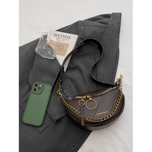 休閒小包包女士2026新款時尚單肩斜後後背包百搭胸包腰包高級感馬鞍包