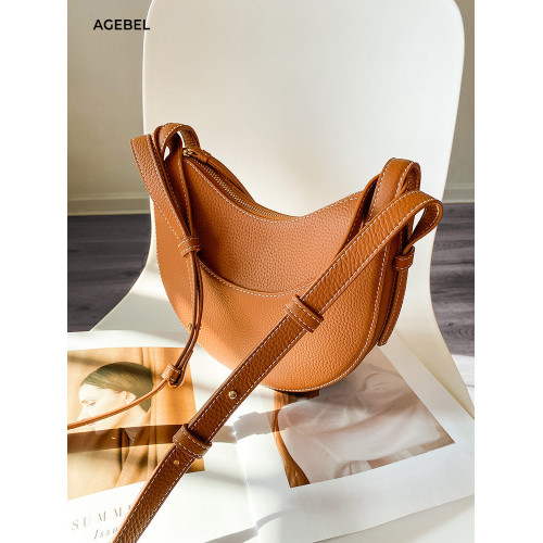 2026新款小衆設計包包輕奢真皮女包頭層牛皮腋下包單肩斜背馬鞍包