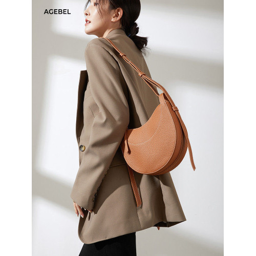 2026新款小衆設計包包輕奢真皮女包頭層牛皮腋下包單肩斜背馬鞍包