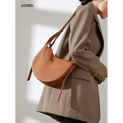 2026新款小衆設計包包輕奢真皮女包頭層牛皮腋下包單肩斜背馬鞍包