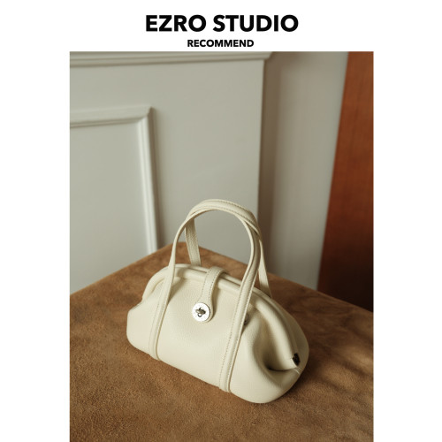 【EZRO】一作 小衆設計真皮頭層牛皮餃子包馬鞍斜背女包時髦新款