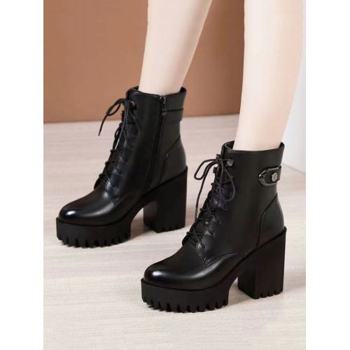 品牌高跟粗跟馬丁鞋女2026秋季新款軟皮厚底防水台增高顯瘦短靴女 品牌高跟粗跟馬丁鞋女2026秋季新款軟皮厚底防水台增高顯瘦短靴女