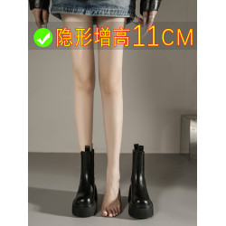 內增高10cm切爾西女靴高跟2025新款秋冬爆款短靴小個子厚底馬丁靴