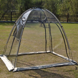 戶外釣魚帳篷單人可攜式冬季家用透明陽光房露營棚快速搭建