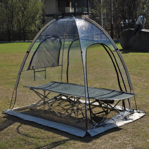 戶外釣魚帳篷單人可攜式冬季家用透明陽光房露營棚快速搭建