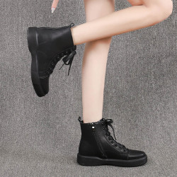 美拉德風馬丁靴女英倫復古2025冬季新款女短靴厚底防滑大碼女靴子