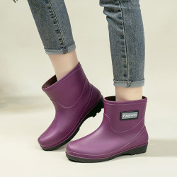 水鞋女秋冬季加絨短筒防水耐磨廚房時尚雨鞋套鞋防滑膠鞋踩水雨靴
