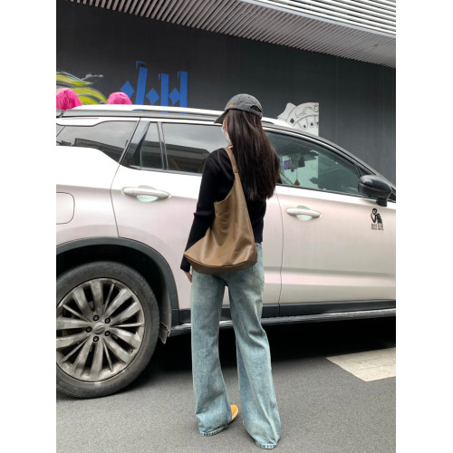 純哥家美式復古藍牛仔褲女2026年春季新款懷舊痞帥寬鬆高腰濶腿褲
