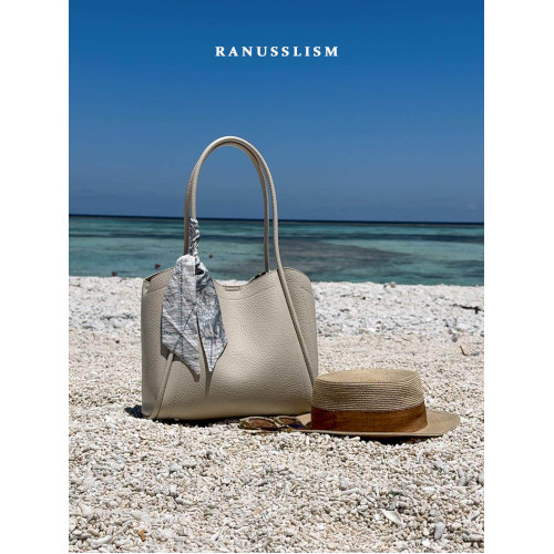 RANU原創菜籃子托特包包女2025新款真皮大容量百搭通勤大包單肩包