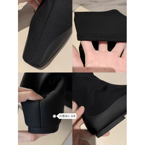 平底內增高方頭瘦瘦不過膝長靴女2025秋季新款百搭顯瘦彈力高筒靴