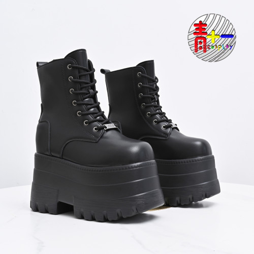 增高鞋cosplay小個子成男漫展20cm馬丁靴16cm黑色大碼厚底鞋增高 增高鞋cosplay小個子成男漫展20cm馬丁靴16cm黑色大碼厚底鞋增高