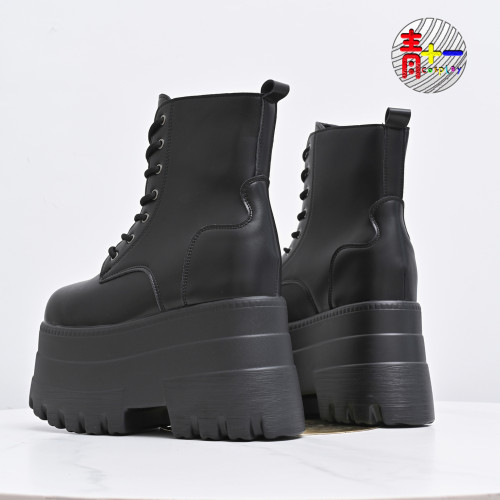 增高鞋cosplay小個子成男漫展20cm馬丁靴16cm黑色大碼厚底鞋增高 增高鞋cosplay小個子成男漫展20cm馬丁靴16cm黑色大碼厚底鞋增高