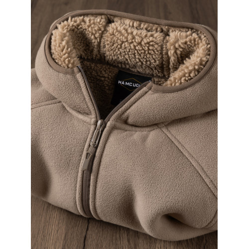 慵懶美拉德！重磅搖粒絨拉鍊衛衣男女秋冬季日系復古加絨連帽外套