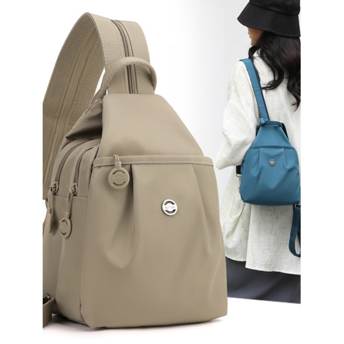 KVKY新款多功能雙肩包女胸包輕便斜後後背包休閒運動登山多用小後後背包潮