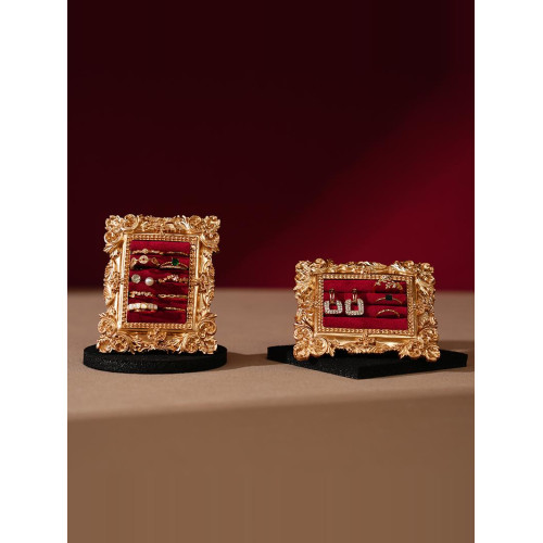 首飾展示架復古相框戒指收納盤飾品珠寶店鋪陳列拍攝道具家用擺件