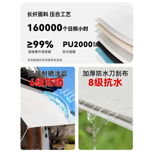 天幕遮雨棚陽台露台庭院戶外帳篷布防曬遮陽布防雨布遮陽棚刀刮布